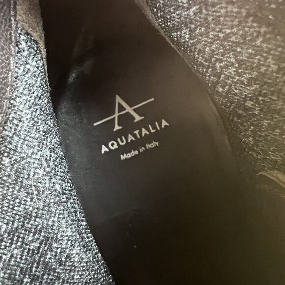 Aquatalia Vianna Taupe Suede Leather Wedge Ankle‎ Booties Lace Up Boots Size 9.5 - Picture 13 of 13